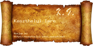 Keszthelyi Imre névjegykártya