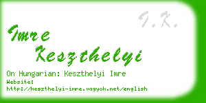 imre keszthelyi business card